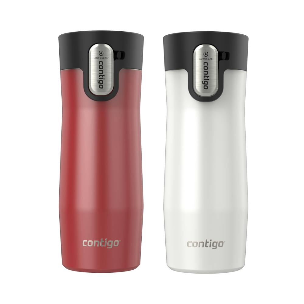 Contigo® AUTOSEAL® West Loop Vacuum-Insulated Stainless Steel Travel Mug with Easy-Clean Lid, 16 oz, 2-Pack (N3R0)