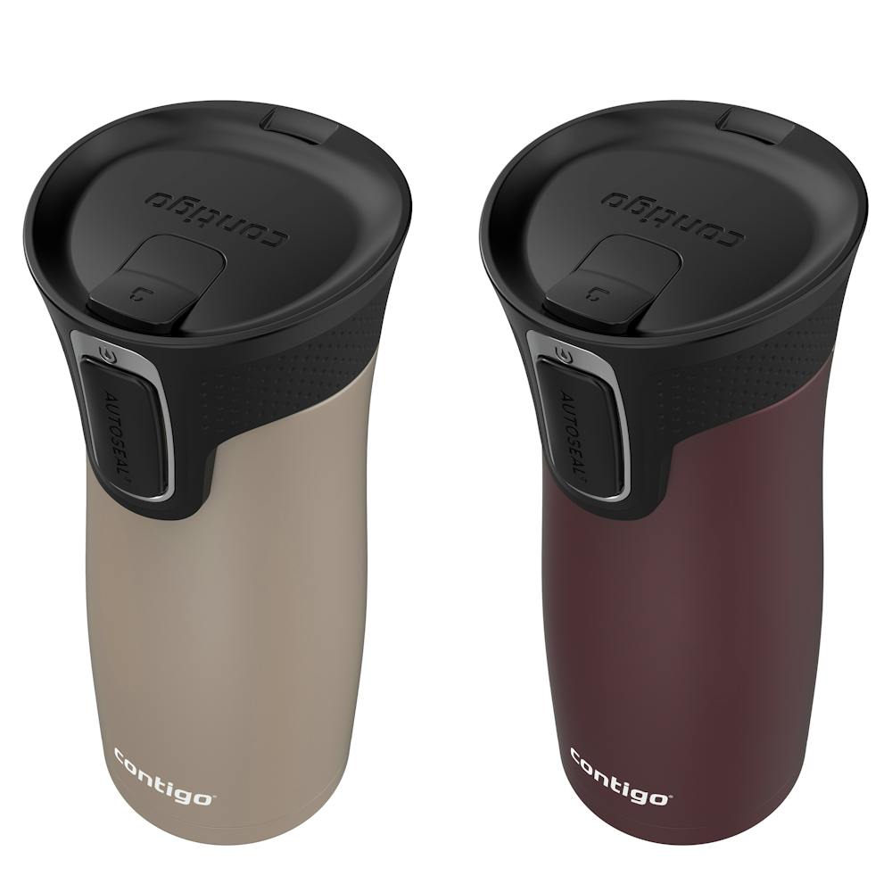 Contigo® West Loop 2.0 Leak-Proof Spill-Proof Insulated Stainless Steel Travel Mug, 16oz., 2 Pack (HNOT)
