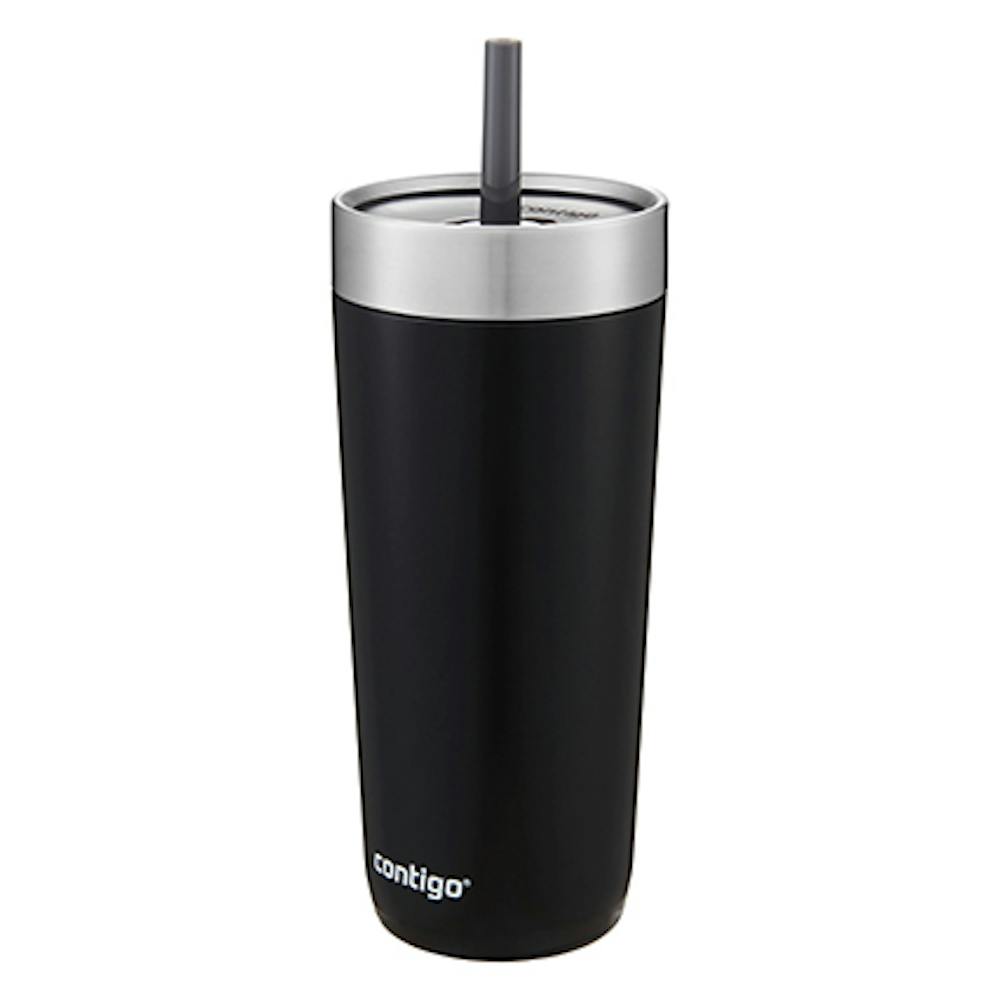 Luxe Stainless Steel Travel Tumbler with Spill-Proof Lid and Straw, 18oz (DYJP)
