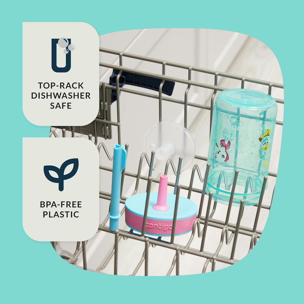 Contigo® Kids’ Leighton Straw Tumbler with Spill-Proof Leak-Proof Lid, 14oz (GAEA)