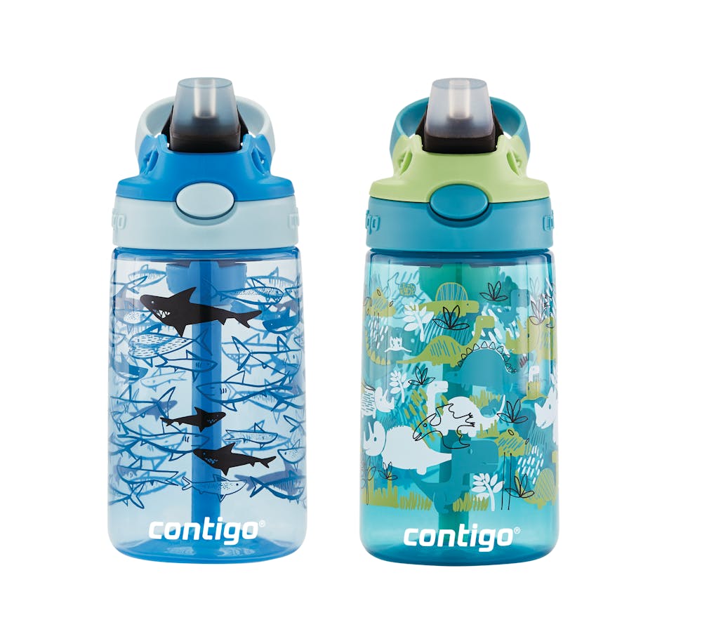 Contigo® Kids Straw Water Bottle with AUTOSPOUT® Lid, 14oz., 2 Pack (ZVDJ)
