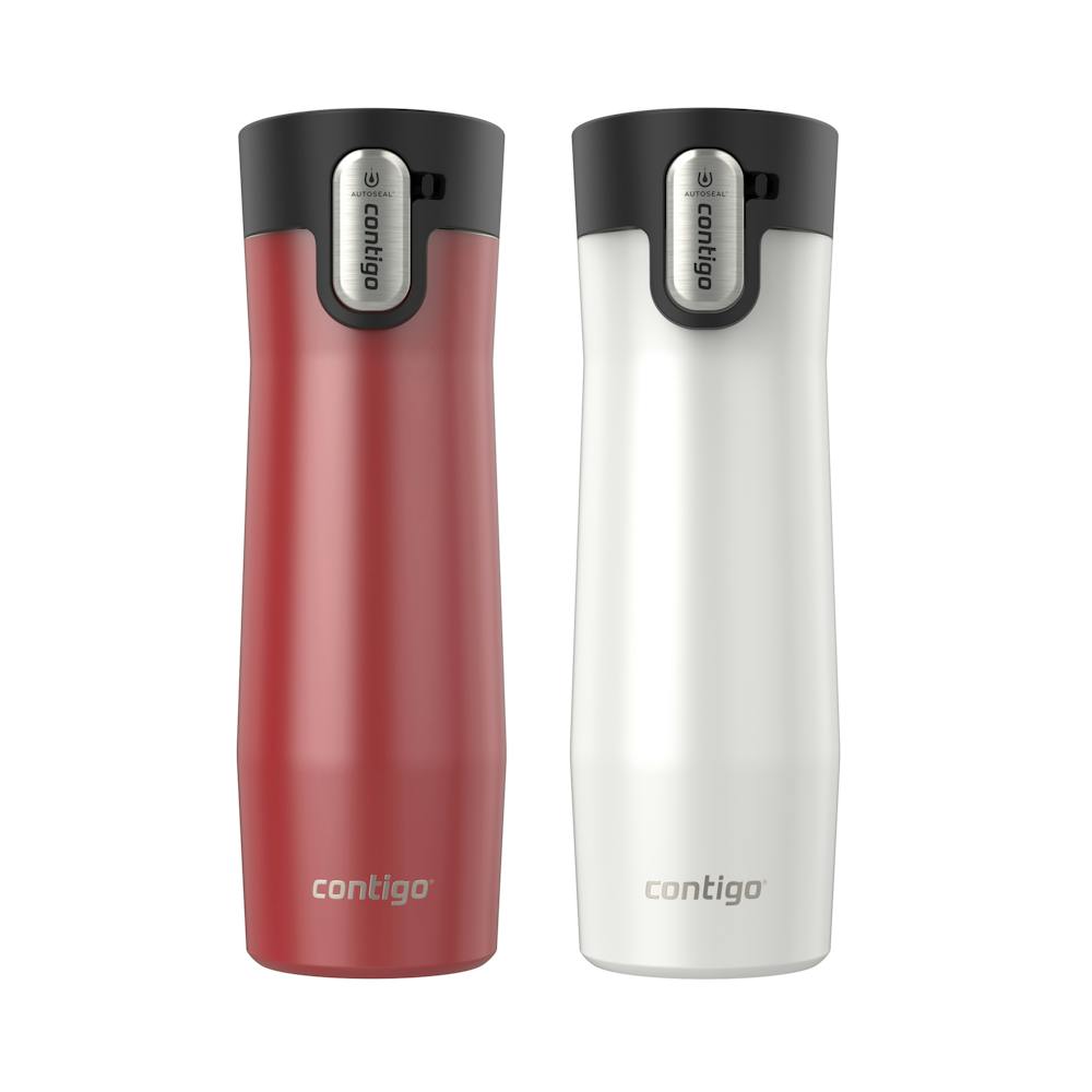 Contigo® AUTOSEAL® West Loop Vacuum-Insulated Stainless Steel Travel Mug with Easy-Clean Lid, 20 oz, 2-Pack (3T8S)