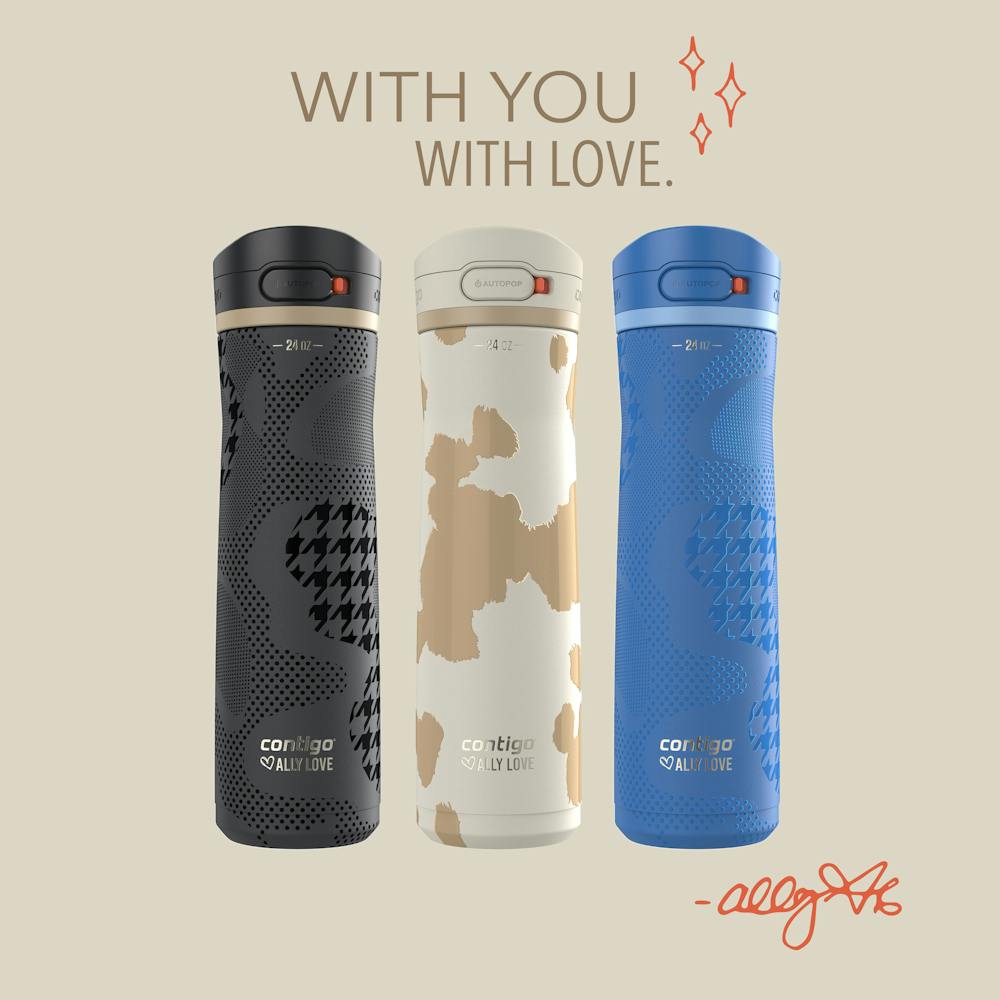 Contigo® x Ally Love Jackson Chill 2.0 Stainless Steel Water Bottle with AUTOPOP® Lid, 24oz (0ZR4)