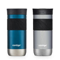 Contigo® SNAPSEAL™ Insulated Stainless Steel Travel Mug with Grip, 16oz., Blueberry Transparent Satin & Gold Morel (4COJ)
