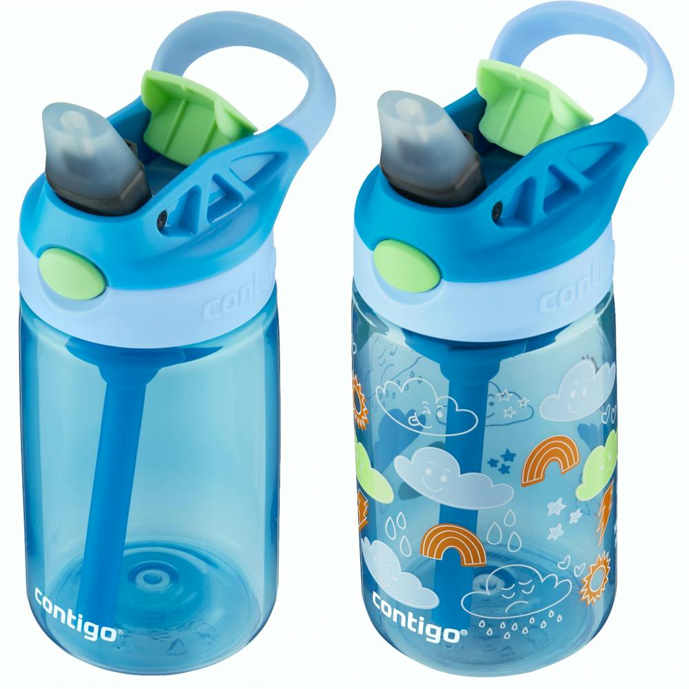 Contigo® Kids Water Bottle with Redesigned AUTOSPOUT® Straw, 14 oz, 2 pack (7Q8Z)