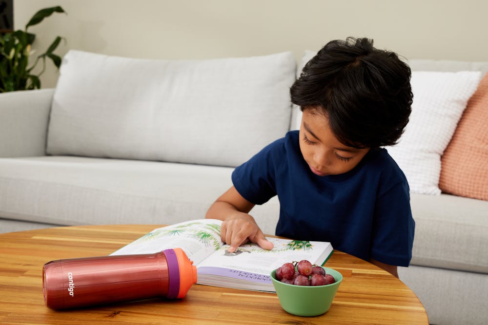 Contigo® Kids’ Casey Stainless Steel Water Bottle with Spill-Proof Leak-Proof Lid, 13oz (Y1O3)