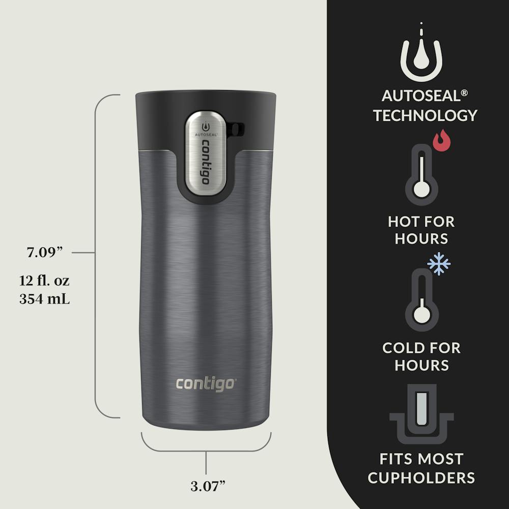 Contigo® AUTOSEAL® West Loop Vacuum-Insulated Stainless Steel Travel Mug with Easy-Clean Lid, 12 oz (I05Z)