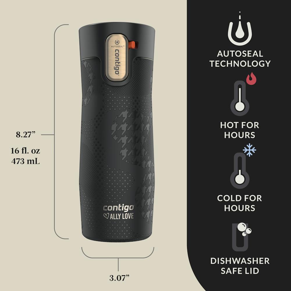 Contigo® x Ally Love West Loop 3.0 Stainless Steel Travel Mug with AUTOSEAL® Easy-Clean Lid, 16oz (0CO3)