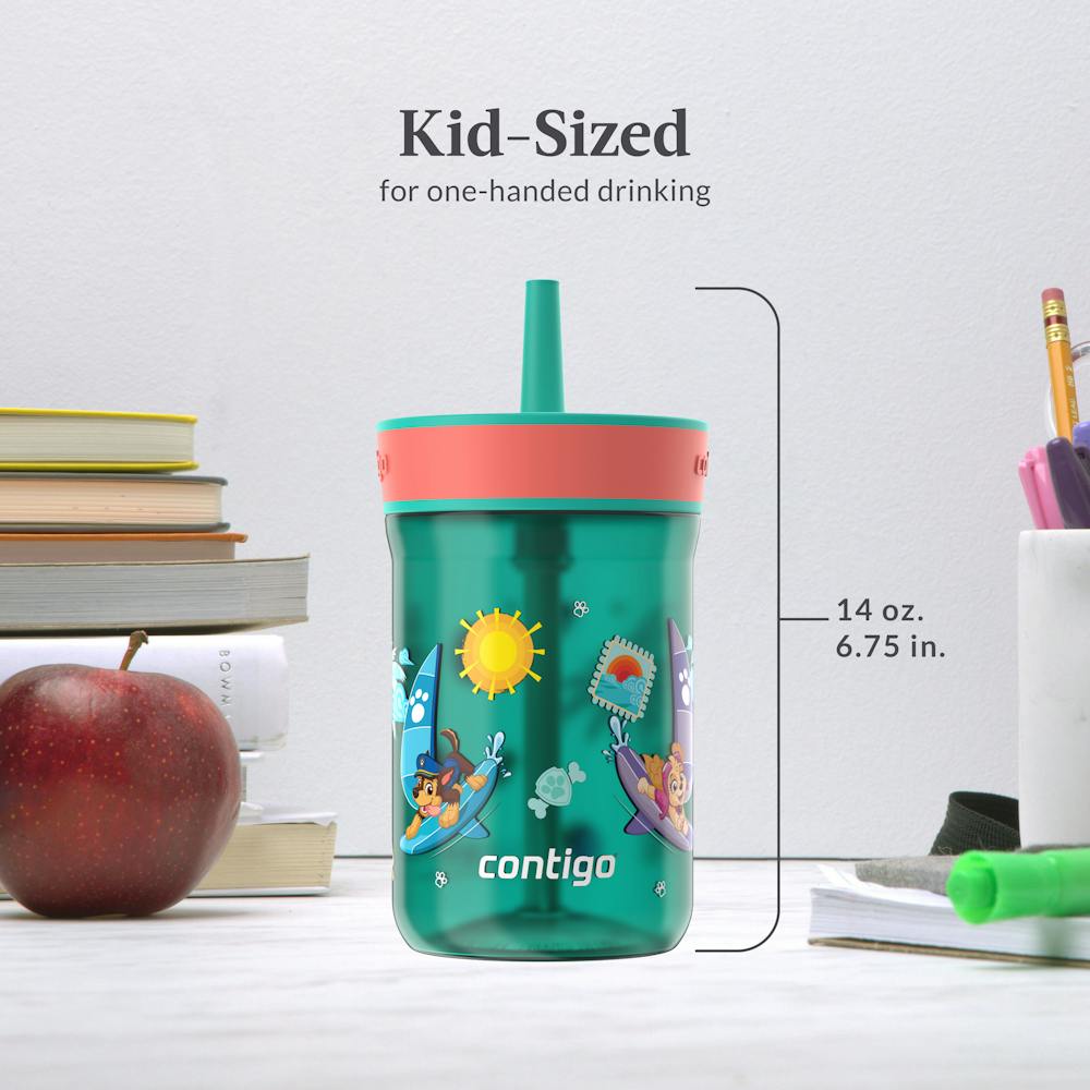 Contigo® Kids’ Leighton Straw Tumbler with Spill-Proof Leak-Proof Lid, 14oz (GAEA)