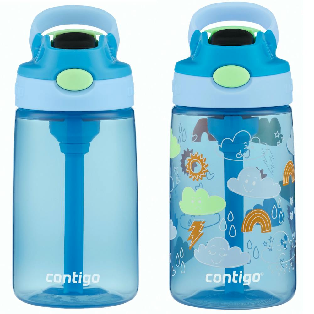 Contigo® Kids Water Bottle with Redesigned AUTOSPOUT® Straw, 14 oz, 2 pack (7Q8Z)