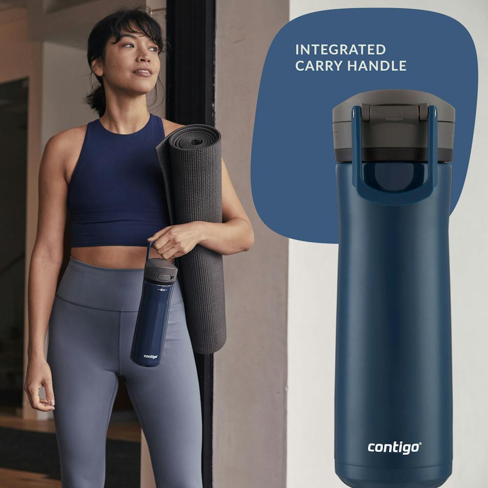 Contigo® Jackson Chill 2.0 Water Bottle with AUTOPOP Lid | Stainless Steel Water Bottle, 20oz., Blueberry Opaque (FX1A)