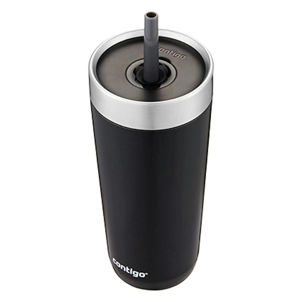 Luxe Stainless Steel Travel Tumbler with Spill-Proof Lid and Straw, 18oz (DYJP)