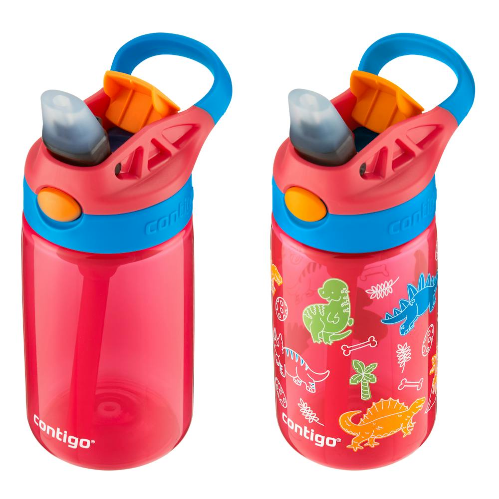 Contigo® Kids Water Bottle with Redesigned AUTOSPOUT® Straw, 14 oz, 2 pack (7Q8Z)