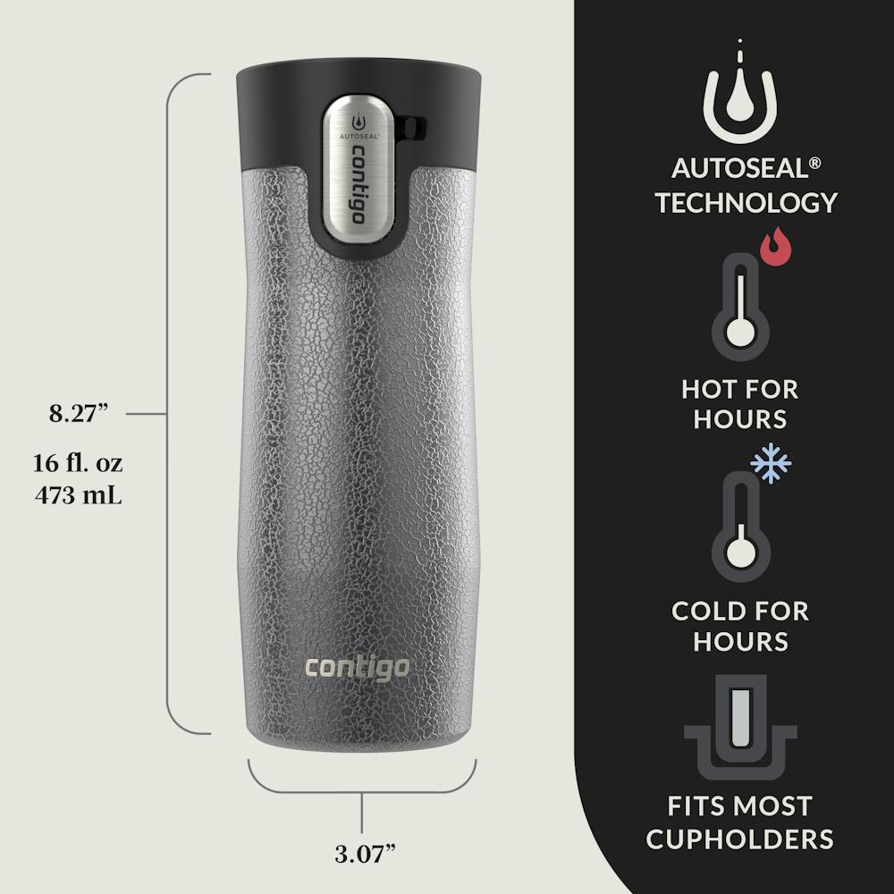 Contigo® AUTOSEAL® West Loop Vacuum-Insulated Stainless Steel Travel Mug with Easy-Clean Lid, 16 oz (FHXQ)