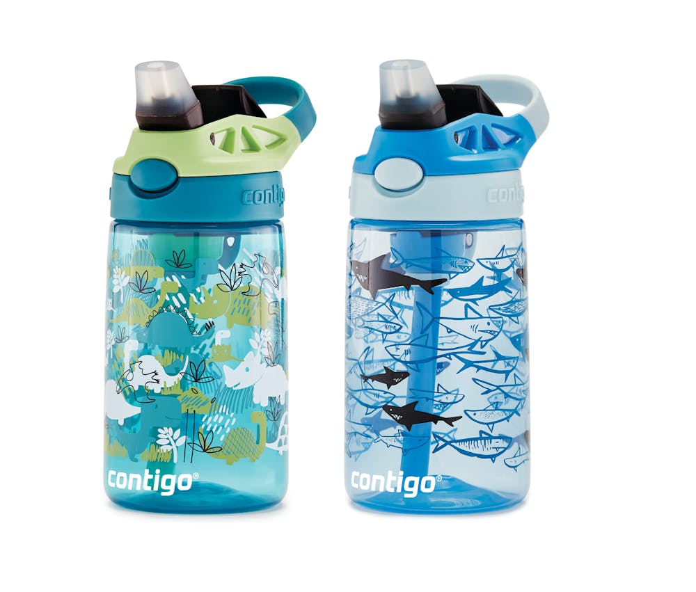Contigo® Kids Straw Water Bottle with AUTOSPOUT® Lid, 14oz., 2 Pack (ZVDJ)